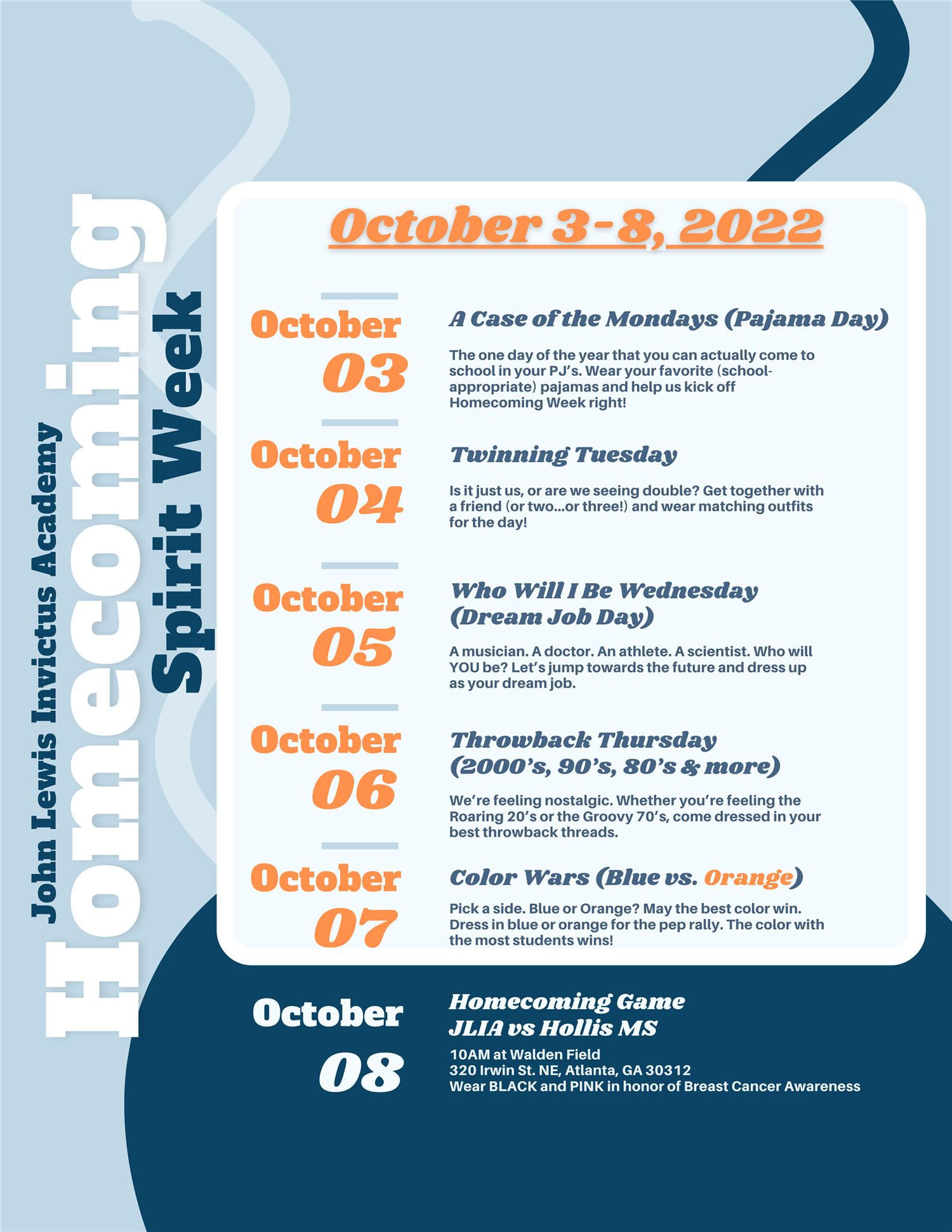 2022 Homecoming Spirit Week